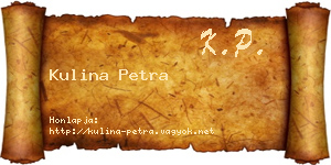 Kulina Petra névjegykártya